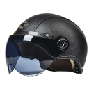 Letni retro kask motocyklowy z podnoszonym daszkiem 55–62 cm Materiał ABS Przyciemniane szkło pleksi Stylowy otwarty kask do skutera 1