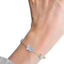 Lett luksuriøs blank armbånd Sommerfugl Moderne zinklegering Elegant smykke til kvinder Festmode tilbehør 2