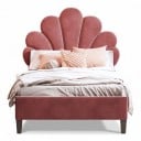 Letto imbottito per bambini 140 x 200 cm con testiera regolabile a forma di conchiglia Capacità 200 kg Per la camera dei bambini 3