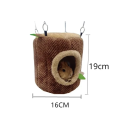 Letto sospeso in peluche per piccoli animali 16 x 19 cm Cuccia morbida per gabbie Amaca per criceti, porcellini d'India, furetti e ratti 2