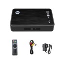 Lettore multimediale HDMI VGA e AV con uscita Riproduzione da USB e scheda SD Uscita audio ottica Corpo metallico Nero Per TV e proiettore 2
