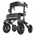 Letvægts sammenklappelig gangstol til ældre med lomme sæde 30,5 cm belastning 135 kg base 57 x 99 cm 2