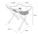 Letvægts sammenklappelig udendørs stol 33 x 32 x 32 cm Transportabel rejsebarstol Aluminiumlegering Oxford stof Maksimal belastning 100 kg 2