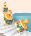 Leuchtendes Giraffenauto 9,5 x 7 x 12,5 cm mit Zahnrädern und Licht Mechanisches Fahrzeug für Kinder ohne Batterien 4