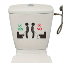 Leuke toiletsticker 30 x 17 cm waterdichte PVC sticker WC decoratie grappig motief badkamer 2