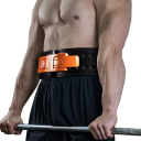 Lever opasek z hovězí kůže vel. XL 130 cm pro pas 94–114 cm, vzpěračský pás s pákovou sponou pro powerlifting, vzpírání a CrossFit 4