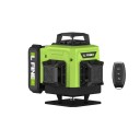 LFINE Laser Level 16 Lines 4×360° Green Beam Self-Levelling 4800mAh Battery Remote Control USB-C Charging Carry Case Included 1