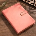 Libreta A5 retro colorida con cubierta de polipiel suave, 360 páginas. Adecuada para estudiantes y la oficina. Con marcapáginas y presilla para bolígrafo. 8