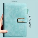 Libreta A5 retro colorida con cubierta de polipiel suave, 360 páginas. Adecuada para estudiantes y la oficina. Con marcapáginas y presilla para bolígrafo. 3