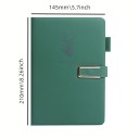 Libreta A5 retro colorida con cubierta de polipiel suave, 360 páginas. Adecuada para estudiantes y la oficina. Con marcapáginas y presilla para bolígrafo. 4