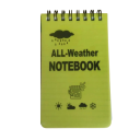 Libreta de bolsillo impermeable de 7,6 x 12,7 cm, 100 páginas, encuadernación en espiral, regla, parte trasera, bloc de notas para exteriores 5