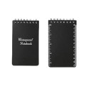 Libreta de bolsillo impermeable de 7,6 x 12,7 cm, 100 páginas, encuadernación en espiral, regla, parte trasera, bloc de notas para exteriores 3