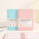 Libreta de contraseñas 10,7 x 15 cm Libreta de colores para datos de acceso Tapa de PVC 65 hojas Etiquetas alfabéticas Encuadernación en espiral 4