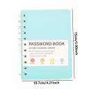 Libreta de contraseñas 10,7 x 15 cm Libreta de colores para datos de acceso Tapa de PVC 65 hojas Etiquetas alfabéticas Encuadernación en espiral 5