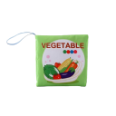 Libro de tela Palabras en inglés Verduras 1