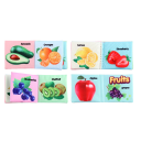 Libro de tela para practicar frutas en inglés 2