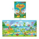Libro degli adesivi con dinosauri per incollare adesivi su sfondo 240 x 170 mm PVC turchese divertimento creativo per bambini 3