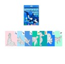 Libro di adesivi Animali acquatici Pittura con adesivi numerati spirale blu composizione di immagini per bambini 2