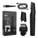 Lichaamshaartrimmer voor mannen 3-in-1 Waterdicht IPX5 Wasbaar 90 minuten gebruiksduur Kam 3–12 mm Zwart Scheerapparaat voor het hele lichaam 1