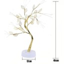 Licht LED Baum 45 cm mit Blättern USB oder Batterie 72 Dioden Natürliche Dekoration für den Tisch im Innenraum 4