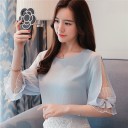 Lichtblauwe blouse voor dames Beth 2