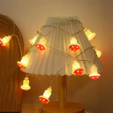 Lichtsnoer 3m 20 LED rode vliegenzwammen 4 cm Decoratieve kerstverlichting op 3x AA batterijen voor thuis tuin feest 3