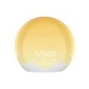 Lichtwecker in Kuppelform Simulation von Sonnenaufgang und Sonnenuntergang FM Radio 7 Naturgeräusche Farbige Beleuchtung USB-Anschluss 18 cm Weiß 1