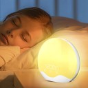 Lichtwecker mit App-Steuerung Simulation des Sonnenaufgangs FM-Radio 7 Naturgeräusche Farbige Beleuchtung Timer USB-Anschluss 18 cm Weiß 4