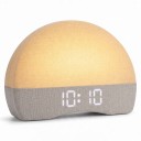 Lichtwecker mit Sonnenaufgangssimulation 30 Schlafgeräuschen und Weißem Rauschen 16 Lichteffekten 20 Helligkeitsstufen USB-C Beige und Grau 1