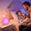 Lichtwekker met simulatie van zonsopgang en zonsondergang Geluidsapparaat met 30 geluiden en witte ruis 12 RGB-kleuren Linnen lampenkap 5
