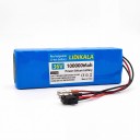 LIDIKALA 36 V 10S2P Elektromos Rollerhez Készült Újratölthető Lítium-ion Akkumulátor Bullet és SM Csatlakozókkal 18650 Sejtek 186 x 66 x 38 mm Kék 2