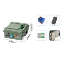 LiFePO4 baterie 12 V 100 Ah 1280 Wh Smart 4S 100 A BMS s Bluetooth Voděodolný ABS kryt Zelená Karavany lodě i solární systémy 2