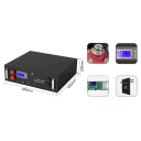 LiFePO4 baterie 48 V 120 Ah 6144 Wh Smart BMS s Bluetooth a LCD displejem Nerezový kryt 6000 cyklů Solární systém a záloha energie 2