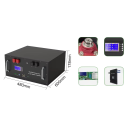 LiFePO4 baterie 48 V 200 Ah 10240 Wh Smart BMS s Bluetooth a LCD displejem Nerezový kryt 6000 cyklů Solární systém a záloha energie 2