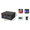 LiFePO4 baterie 48 V 400 Ah 20480 Wh Smart BMS s Bluetooth a LCD displejem Nerezový kryt 6000 cyklů Solární systém a záloha energie 2