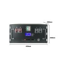 LiFePO4 baterie 51,2 V 200 Ah 16S se smart BMS 200 A a LCD displejem 440 x 240 x 580 mm 6000 cyklů černá domácí i solární úložiště 2