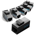Ligação RJ45 CAT 5e com duas portas Ligação de dois cabos de rede Para cabos de 22 a 26 AWG Plástico ABS Dimensões 3,3 x 1,6 x 1,5 cm 4