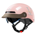 Light Summer Helmet with Built-in Tinted Visor, Removable Peak and Breathable Liner, ABS and EPS Shell with Size Adjustment Wheel. 6