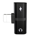 Lightning adapter 2x Lightning csatlakozóval iPhone 7-hez és újabbakhoz Egyidejű töltés és zenehallgatás Kompakt forma Támogatja az iOS 1
