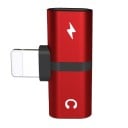 Lightning-adapteri 2x Lightning iPhone 7:lle ja uudemmille Samanaikainen lataus ja musiikin kuuntelu Kompakti muoto Tuki iOS 11.0.3 ja 2