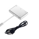 Lightning-adapteri HDMI:lle ja VGA:lle AV-ulostulolla 3,5 mm Liittämiseen televisioon tai projektoriin Tarkkuus jopa 1080p Full HD USB 2