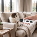 Lijadora eléctrica para uñas de perros y gatos 2 velocidades Carga USB Funcionamiento silencioso Cabezal de diamante Cubierta blanca Para el cuidado 3