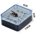 Lille analog vækkeur 6x3x5,8 cm Letlæselig urskive Høj biplyd Bærbart vækkeur til 1 AA-batteri Til soveværelset Kontorer På farten 3