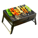 Lille bærbar kulgrill 35 x 27 x 20 cm rustfri stål kompakt udendørsgrill bordgrill til picnic camping grill 2