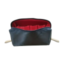 Lille ensfarvet kosmetikpung 17x11 cm Nylon rejsetaske Bærbar opbevaringsorganisator Daglig brug Toilettaske 4
