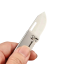 Lille foldbar lommekniv i rustfrit stål 8,5 cm med nøglering Mini EDC lommekniv nøglering Rejsekniv Vandring Udendørs ture 2