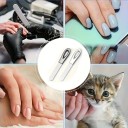 Lima per unghie in acciaio inossidabile 9 cm Grana diamantata Lima metallica bifacciale con custodia Manicure e pedicure professionale 2