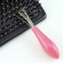 Limpa escovas e pentes de cabelo com fios de metal Remoção de cabelos e sujidade acumulada da escova Cabo de plástico Comprimento de aproximadamente 9 3