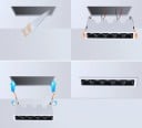 Lineární LED bodové stropní svítidlo 10W studená bílá 6000K zapuštěné osvětlení 151 mm do chodby 4