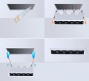 Lineární LED bodové stropní svítidlo 30W teplá bílá 3000K zapuštěné osvětlení 418 mm do chodby 4